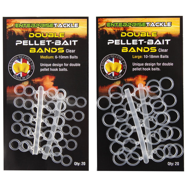 Double Pellet Bait Band Clear Medium 6-10mm (Tp 5X20)